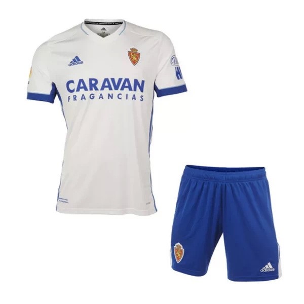 Camiseta Real Zaragoza Primera equipo Niños 2020-21 Blanco Azul